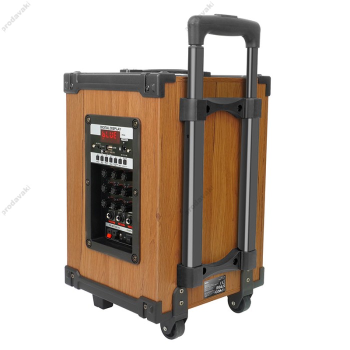 Портативна колонка Bluetooth система караоке HOCO HA2 Wave 2 микрофона Wooden