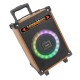 Портативна колонка Bluetooth система караоке HOCO HA2 Wave 2 микрофона Wooden