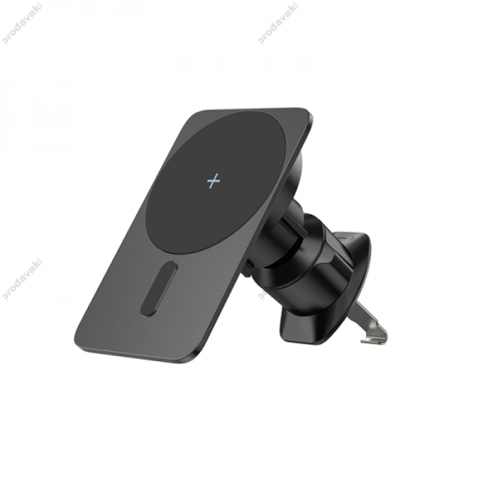 Автомобільний тримач із бездротовою зарядкою Wiwu Wi-Q001 Liberator Magnetic Wireless Wharger Black