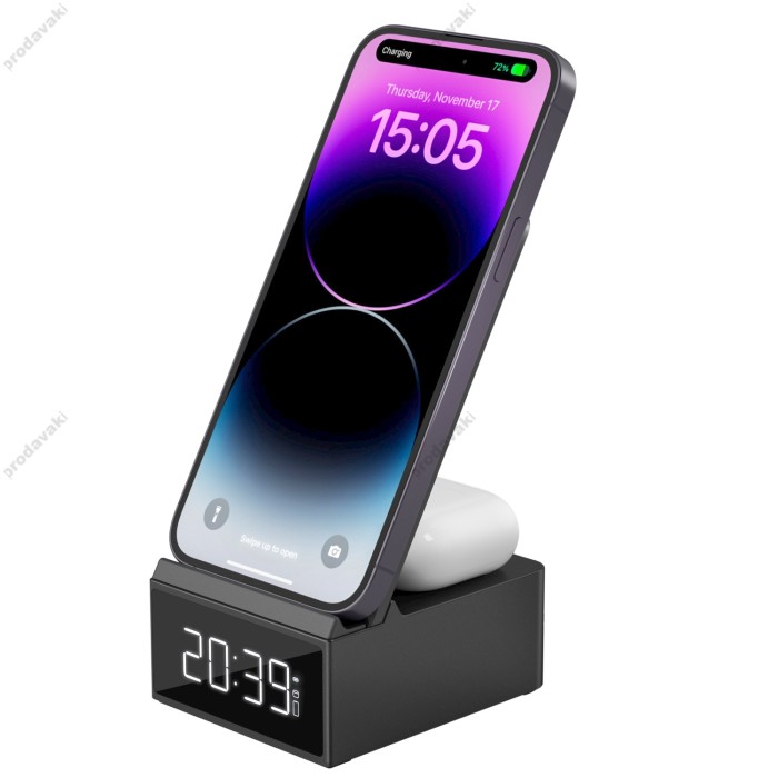 Бездротова зарядка Wiwu Wi-W011 Platinum 15W 3 in 1 Wireless Charger