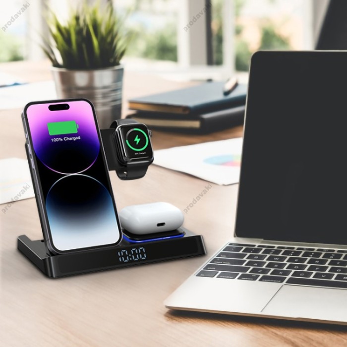 Бездротова зарядка Wiwu Wi-W006 Power Air 5 in 1 Wireless Charger
