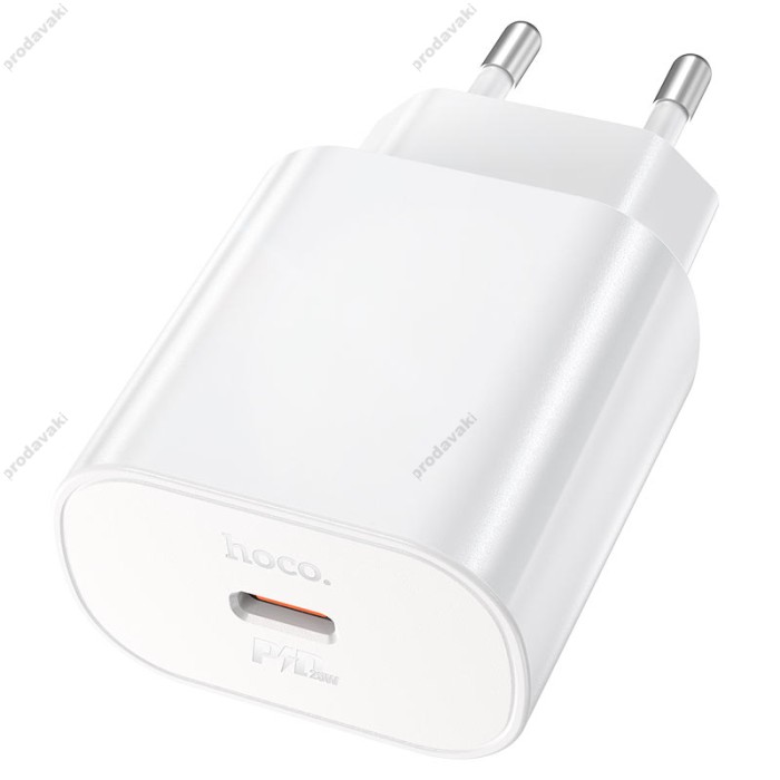 Мережевий зарядний пристрій HOCO N22 Jetta Type-C cable 25W White