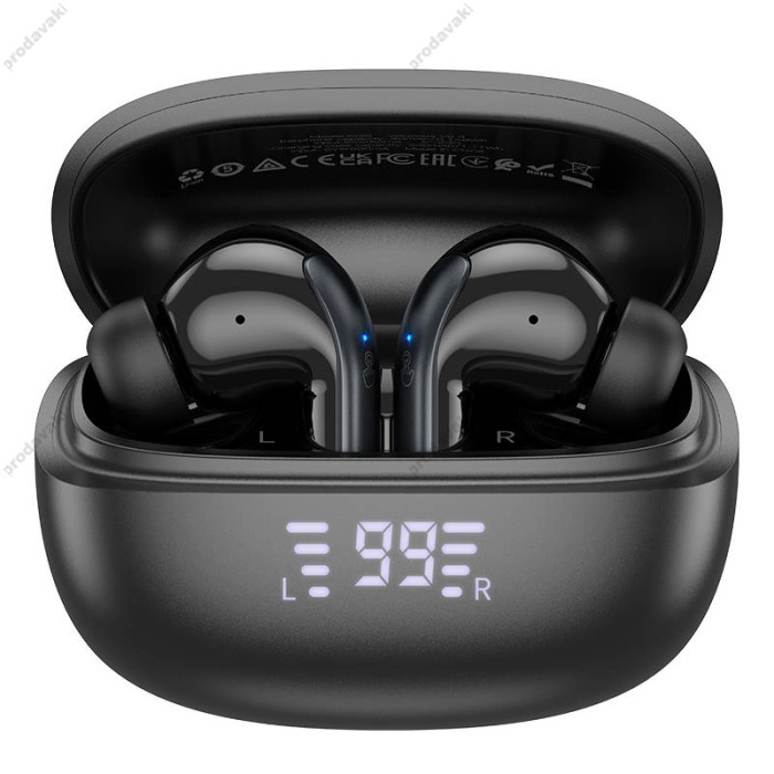 Бездротові Bluetooth навушники HOCO EQ5 Energy true wireless ANC+ENC noise reduction headset BT 5.3 Black