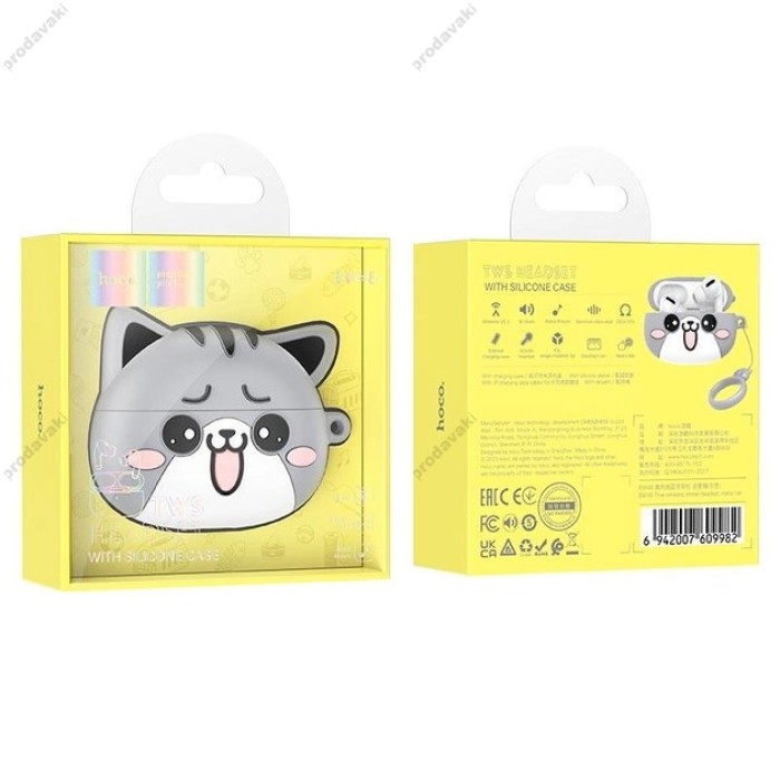 Бездротові Bluetooth навушники HOCO EW48 True wireless stereo headset Misty cat