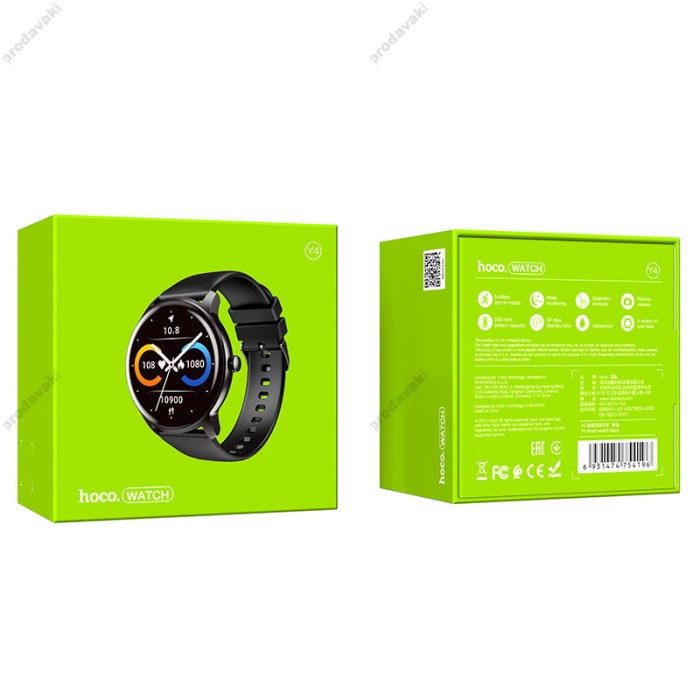 Смарт-годинник HOCO Y4 smart sports watch Black
