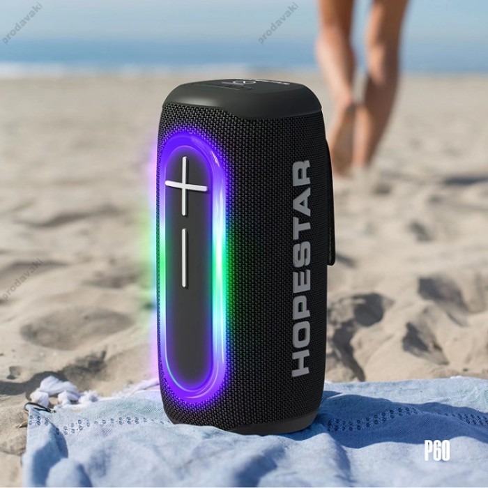 Портативна колонка Bluetooth Hopestar P60 Led 20W Black