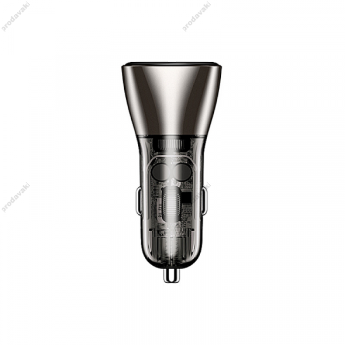 Автомобільний зарядний пристрій WiWU PC500 Car Charger PD 72W Grey
