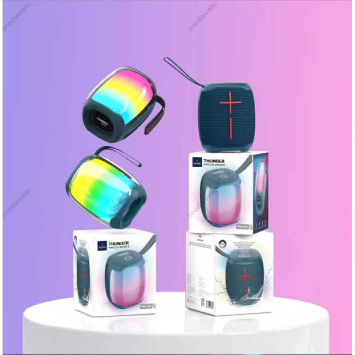 Портативна колонка Bluetooth WiWU P40 Mini Thunder Speaker 10W Dark Blue