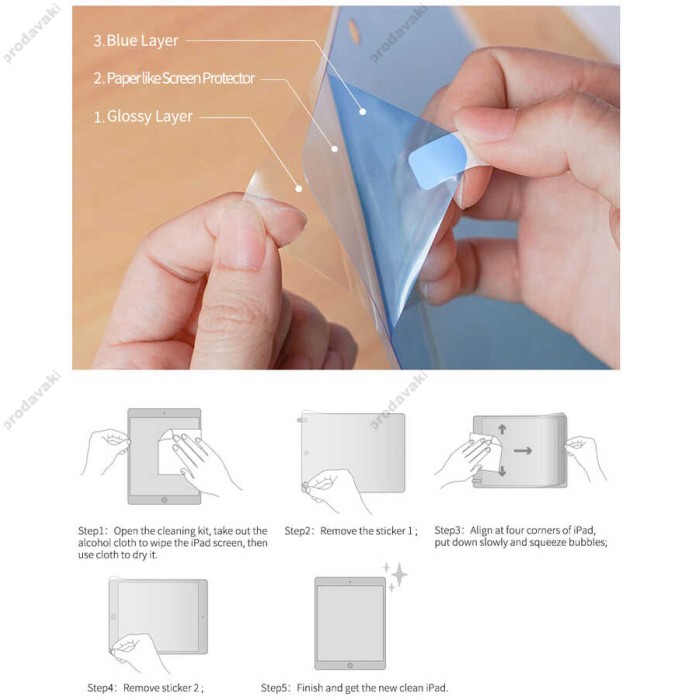 Захисна плівка з ефектом паперу WIWU iPaper Paper-Like Protect Film для iPad New / Air / Air 2 9.7"