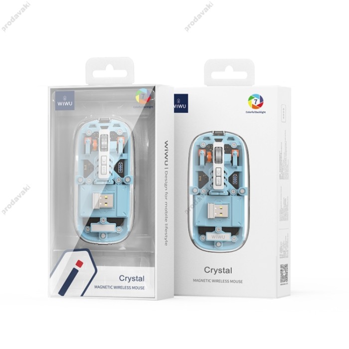 Комп'ютерна мишка WiWU Crystal Magnetic Wireless Mouse WM105 Blue
