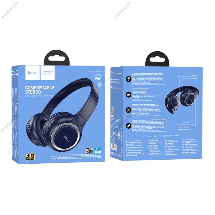Бездротові Bluetooth навушники Hoco W41 Charm BT 5.3 Blue