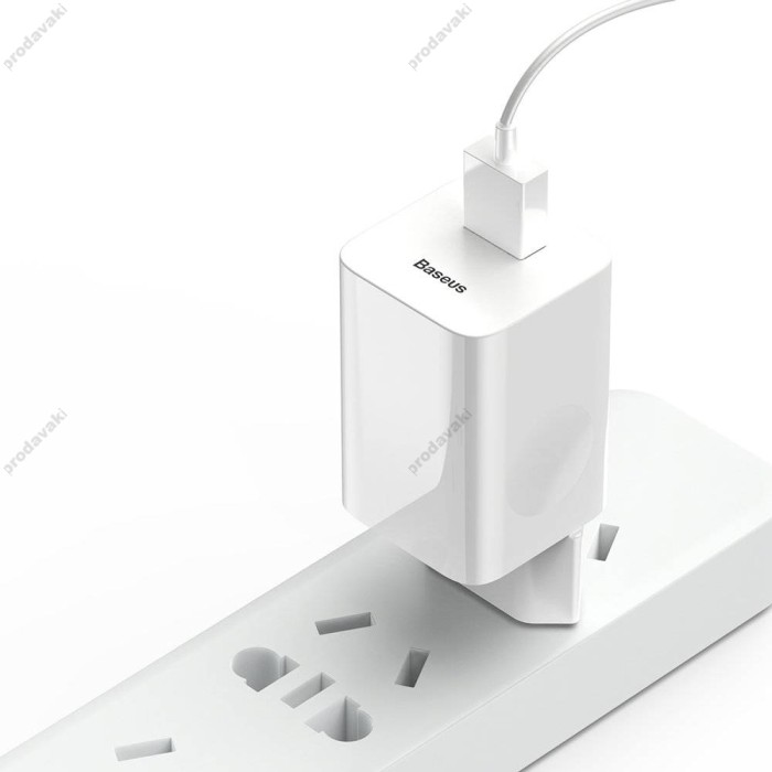 Мережевий зарядний пристрій Baseus Quick Charge White CCALL-BX02