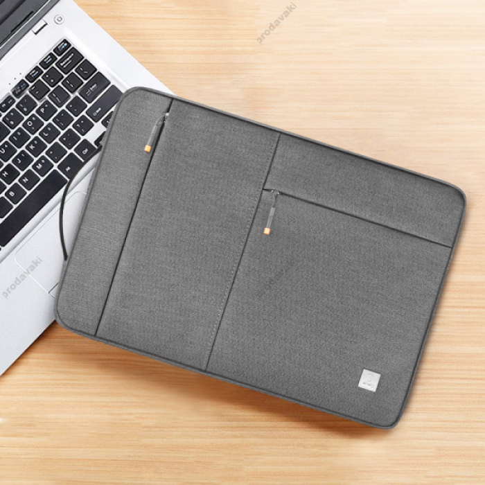 Сумка WIWU Alpha Slim Sleeve Bag для MacBook ноутбука планшета 13"-14.2" Gray