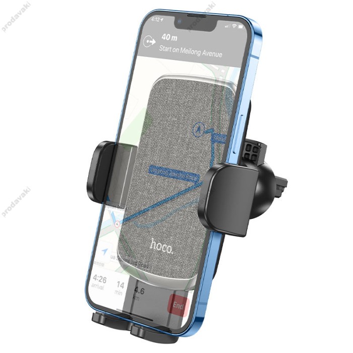 Автомобільний тримач Hoco CA94 Polaris push-type air outlet car holder Black
