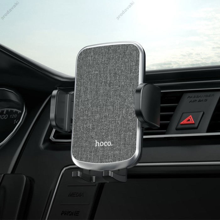 Автомобільний тримач Hoco CA94 Polaris push-type air outlet car holder Black