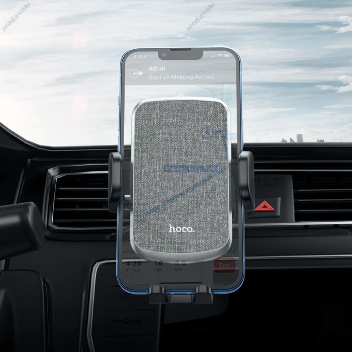 Автомобільний тримач Hoco CA94 Polaris push-type air outlet car holder Black