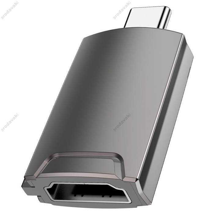 HDMI-адаптер HOCO UA19 Easy flow Type-C to HDMI adapter Сірий