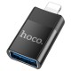 Перехідник HOCO UA17 USB to Lightning USB2.0 OTG adapter Black