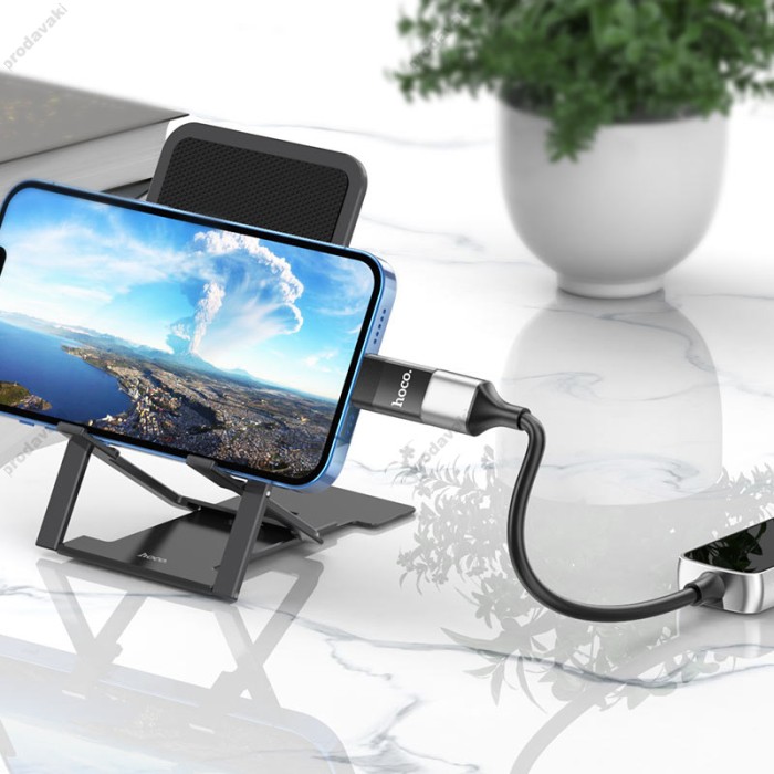 Перехідник HOCO UA17 USB to Lightning USB2.0 OTG adapter Black