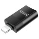 Перехідник HOCO UA17 USB to Lightning USB2.0 OTG adapter Black