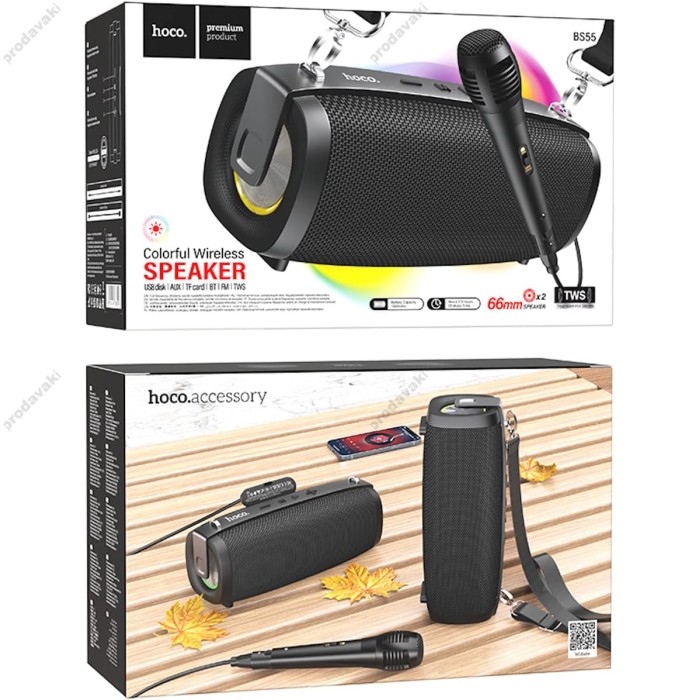 Портативна колонка Bluetooth HOCO BS55 Gallant outdoor speaker 10W Black