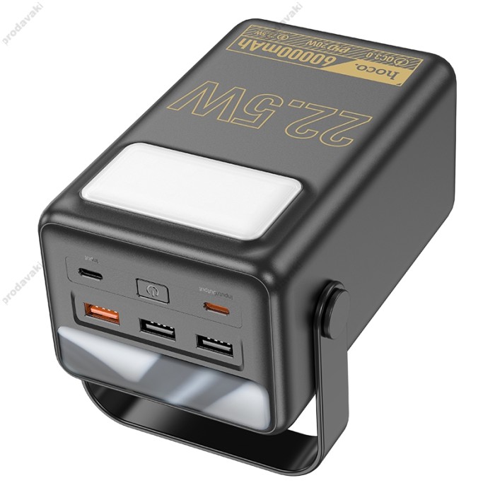 Повербанк портативний акумулятор Power bank Hoco J110 Powerful 22.5W fully compatible 60000 mAh Black