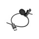 Мікрофон дротовий петличний HOCO L14 Type-C Lavalier microphone 2m Black