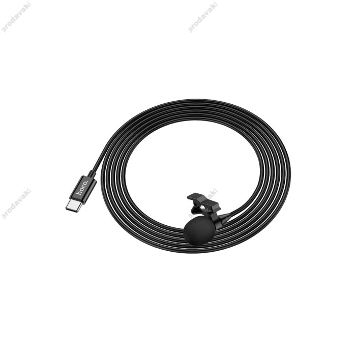 Мікрофон дротовий петличний HOCO L14 Type-C Lavalier microphone 2m Black