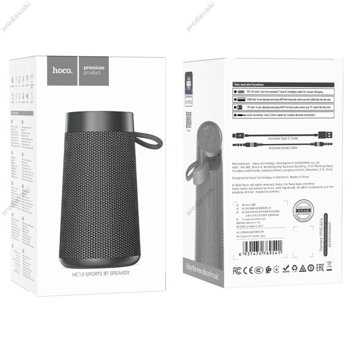 Портативна колонка Bluetooth HOCO HC13 Sports BT speaker 5W Gray