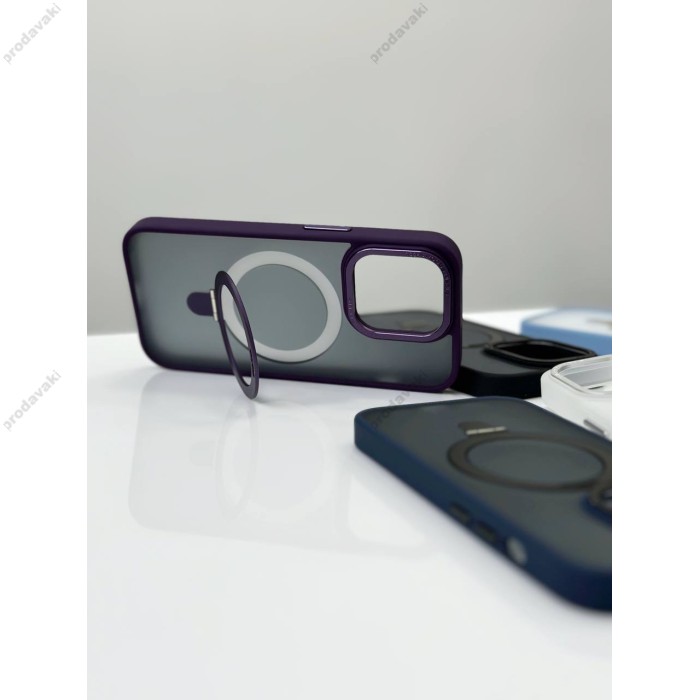 Чохол MATTE Guard ring / holder MagSafe Case for iPhone 15 Sierra Blue