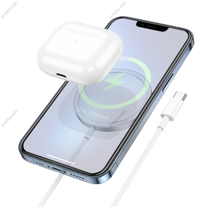 Бездротовий зарядний пристрій Hoco CW41 Magnetic Wireless Charger 15W магнітний silver