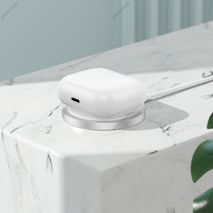 Бездротовий зарядний пристрій Hoco CW41 Magnetic Wireless Charger 15W магнітний silver
