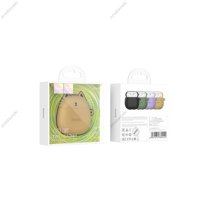 Бездротові Bluetooth навушники Hoco EW45 True wireless stereo headset TWS Caramel cat