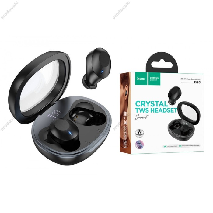 Бездротові Bluetooth навушники Hoco EQ3 Smart true wireless headset BT 5.3 Black