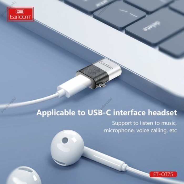 Перехідник Adapter USB-A To USB-C Earldom ET-OT75