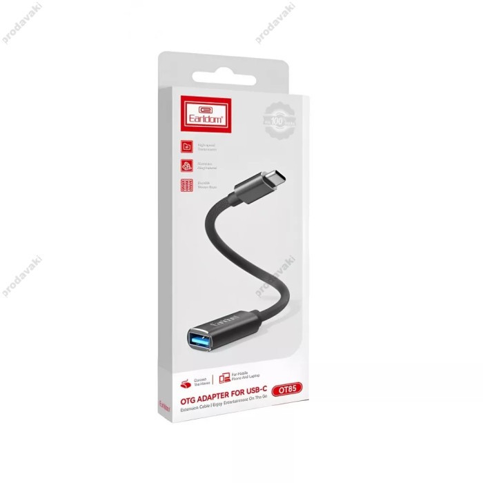 Перехідник Adapter OTG USB-C To USB Earldom ET-OT85