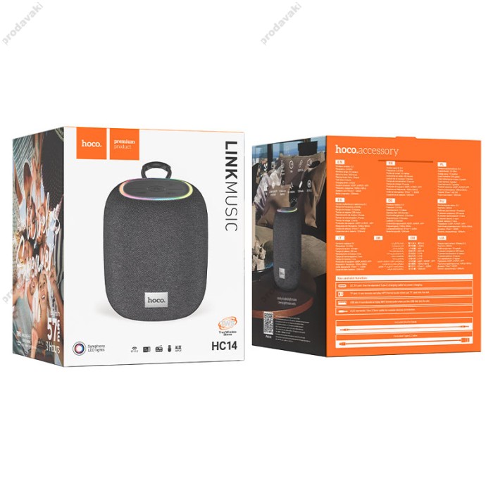 Портативна колонка Bluetooth Hoco HC14 Link sports Obsidian 5W Gray