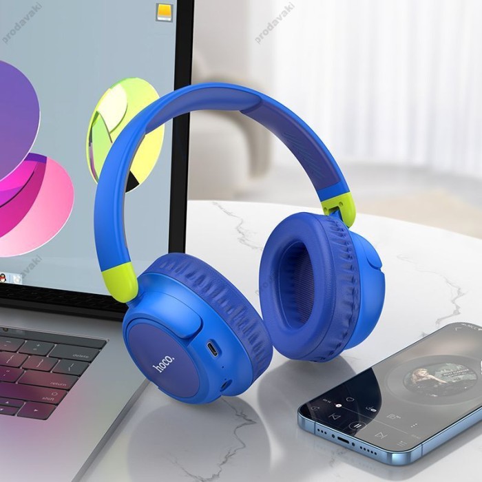 Бездротові Bluetooth навушники Hoco W43 Adventure Blue