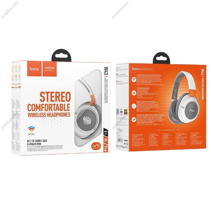 Бездротові Bluetooth навушники Hoco W43 Adventure White