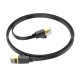 Інтернет кабель (Патч-корд) HOCO US07 General pure copper flat network cable 1Gbps 1m Black
