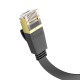 Інтернет кабель (Патч-корд) HOCO US07 General pure copper flat network cable 1Gbps 3m Black