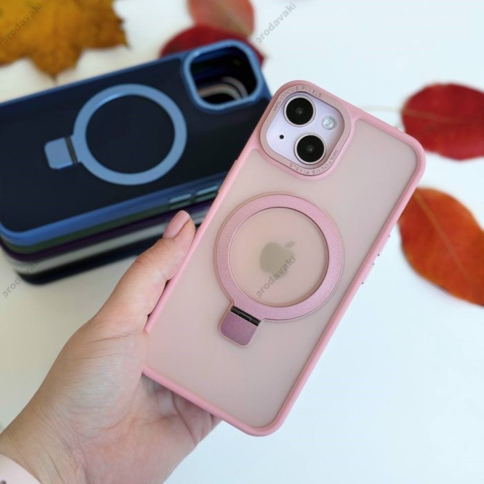 Чохол NEW Matte Guard MagSafe Ring Case for iPhone 15 Plus White