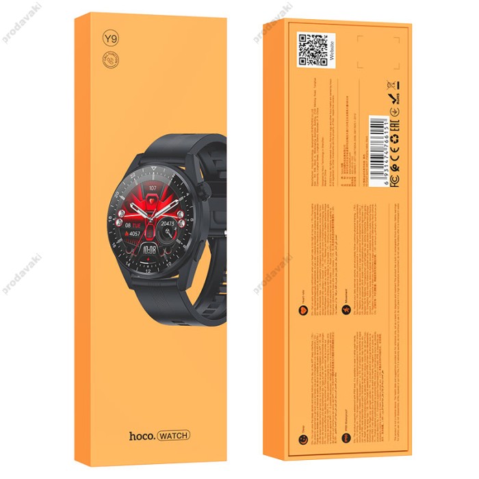 Смарт-годинник Smart HOCO Y9 Smart sports watch (Call Version) black