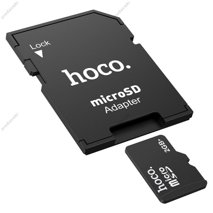 Картридер Адаптер HOCO HB22 TF to SD card holder Чорний