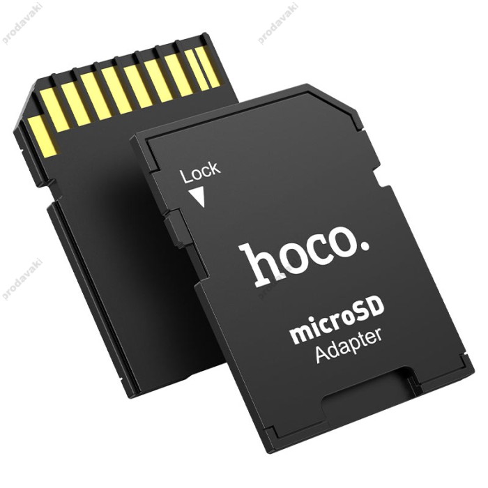 Картридер Адаптер HOCO HB22 TF to SD card holder Чорний
