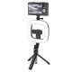 Монопод-трипод кільцева лампа Hoco LV03 Plus Showfull fill light live 0.92m Black