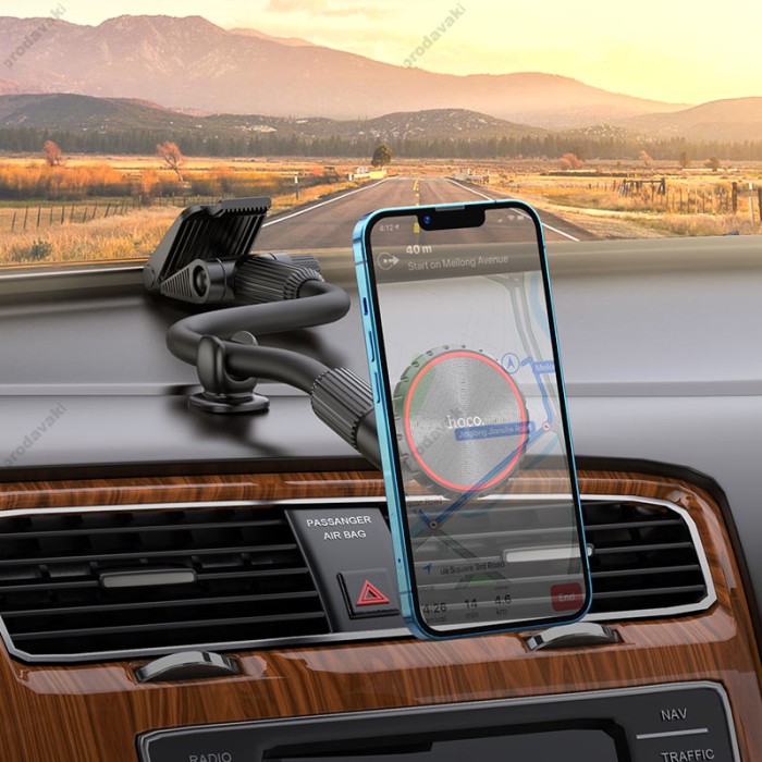 Автомобільний тримач Hoco CA99 City windshield magnetic car holder Black