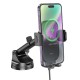 Автомобільний тримач із бездротовою зарядкою Hoco HW5 Journey wireless fast charging (center console) Black