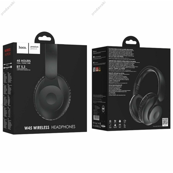 Бездротові Bluetooth навушники HOCO W45 Enjoy headphones BT 5.3 Black