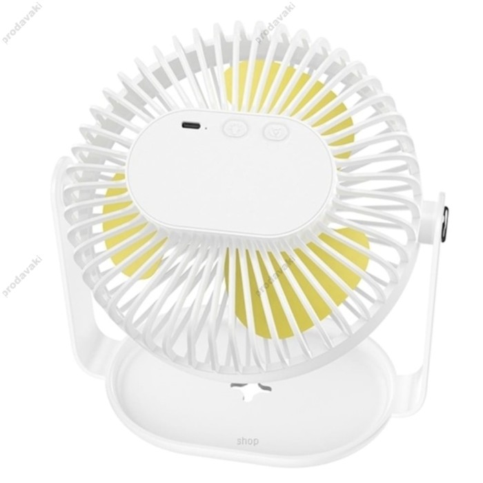 Портативний вентилятор HOCO F14 multifunctional powerful desktop fan White